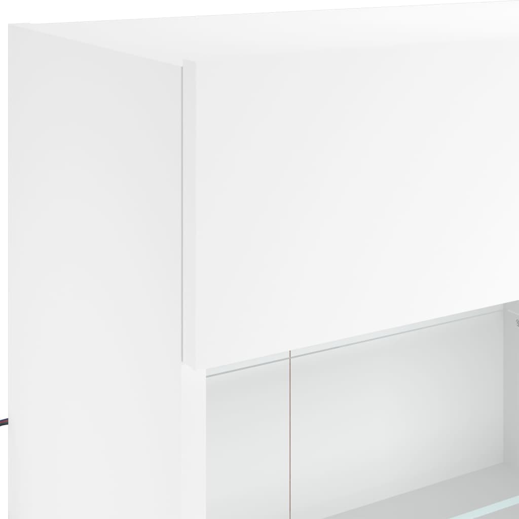 vidaXL 6dílná obývací stěna s LED osvětlením bílá