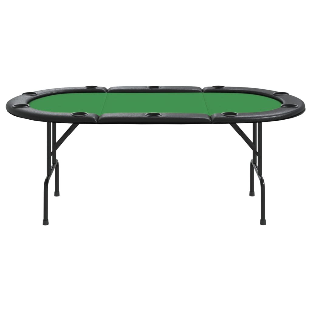 vidaXL Skládací deska na poker pro 10 hráčů zelená 206 x 106 x 75 cm