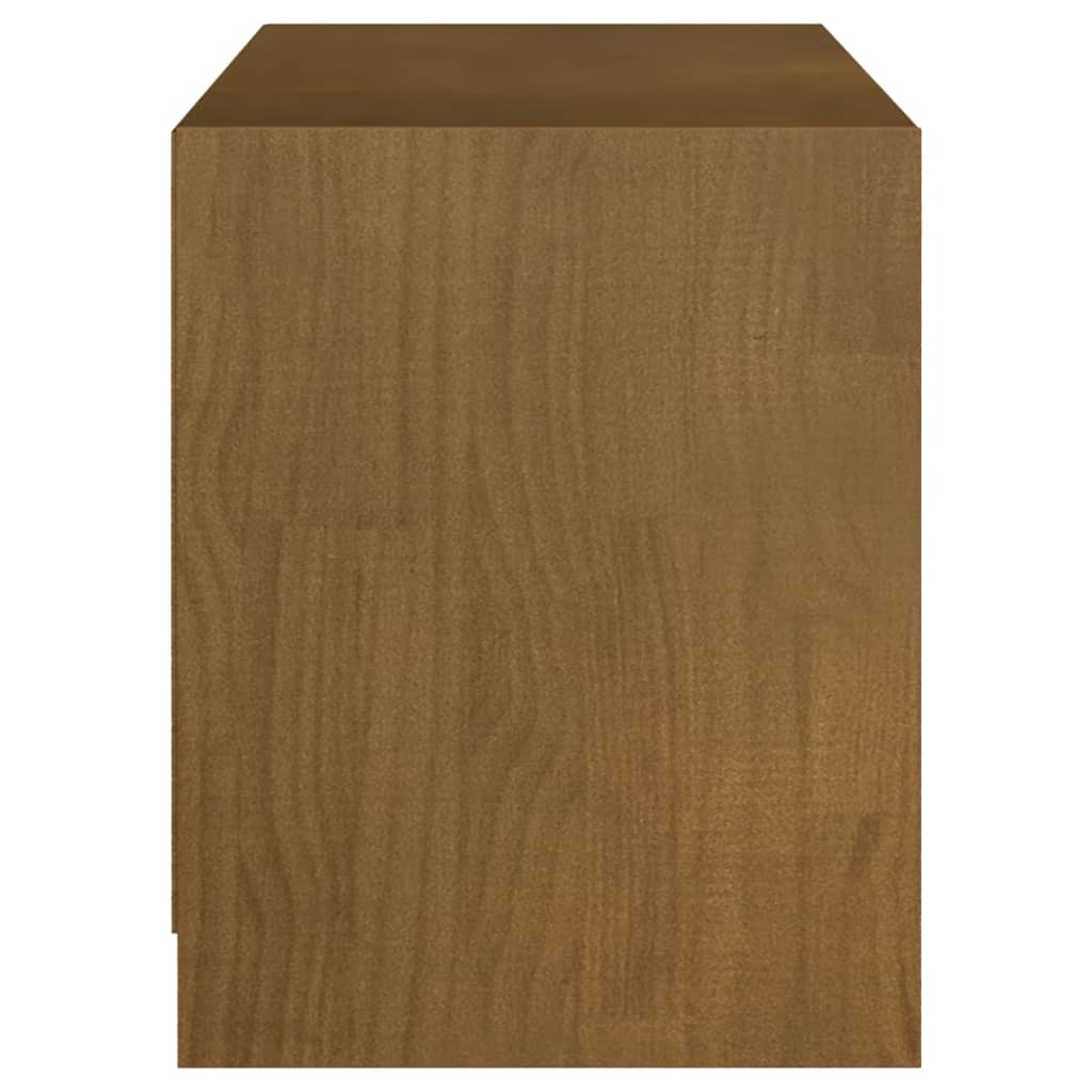 vidaXL TV stolek medově hnědý 104 x 33 x 41 cm masivní borové dřevo