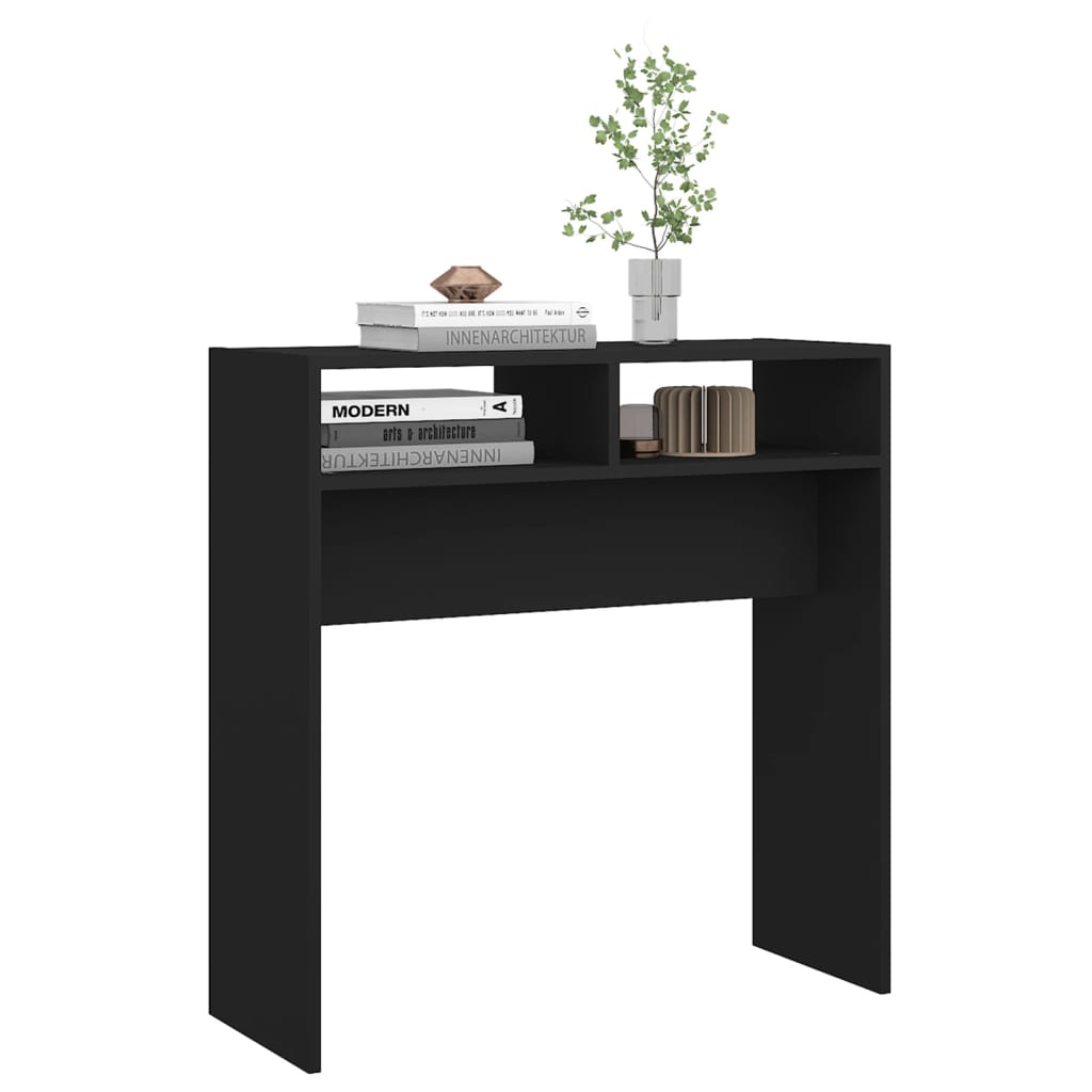 vidaXL Konzolový stolek černý 78 x 30 x 80 cm dřevotříska