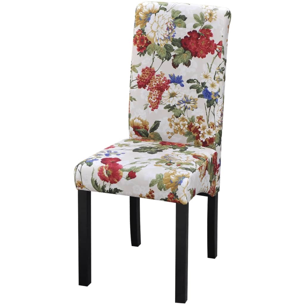 vidaXL Jídelní židle 2 ks vícebarevné textil