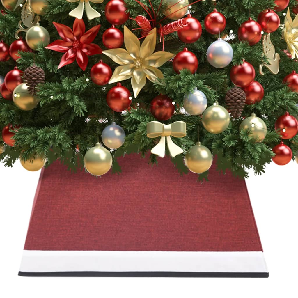 vidaXL Podložka pod vánoční stromek červená a bílá 48 x 48 x 25 cm