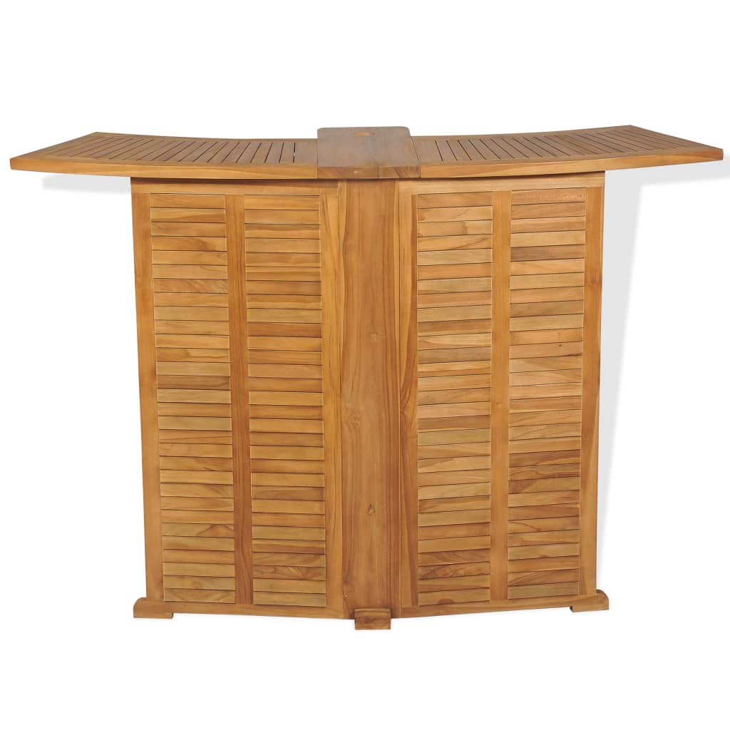 vidaXL Skládací barový stolek 155 x 53 x 105 cm masivní teakové dřevo