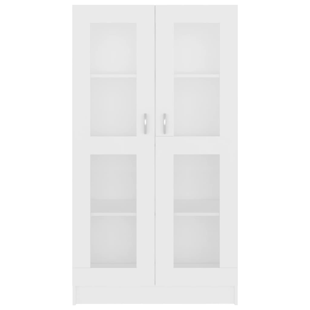 vidaXL Prosklená skříň bílá 82,5 x 30,5 x 150 cm dřevotříska