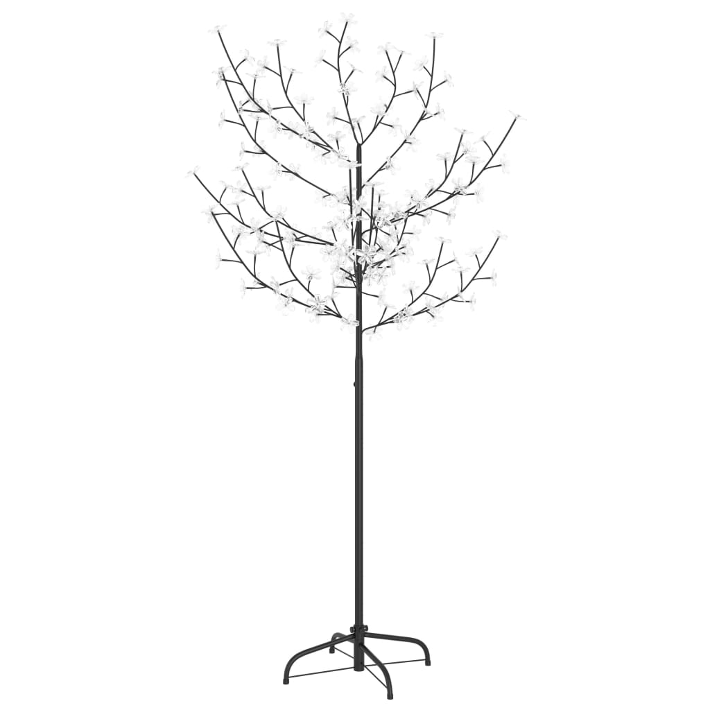 vidaXL Vánoční strom 120 LED teplé bílé světlo třešňový květ 150 cm