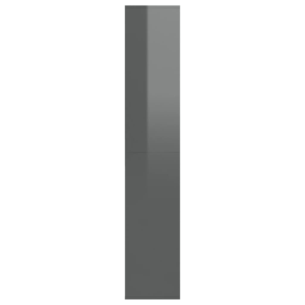 vidaXL Botník šedý s vysokým leskem 54 x 34 x 183 cm dřevotříska