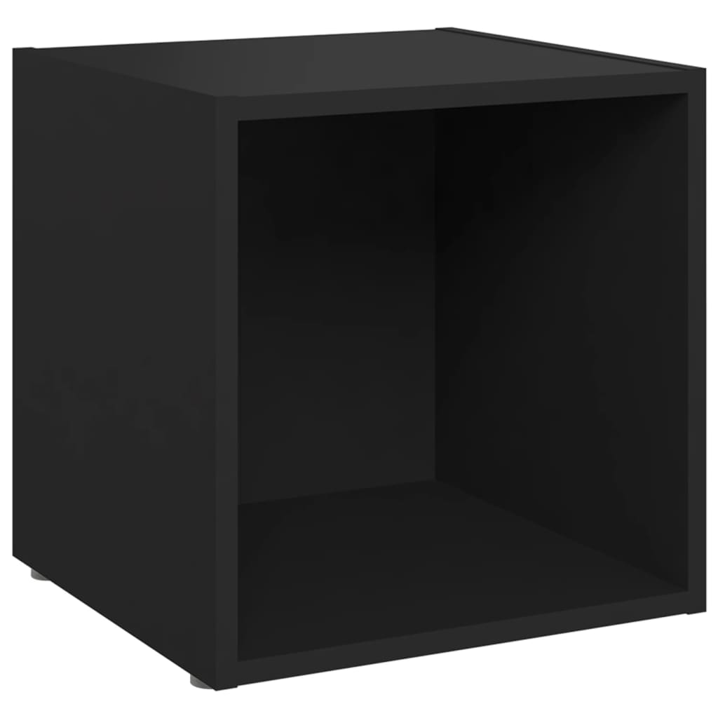 vidaXL TV stolky 2 ks černé 37 x 35 x 37 cm dřevotříska