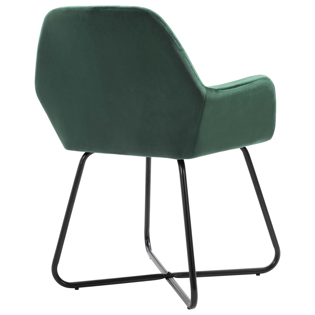 vidaXL Jídelní židle 2 ks zelené samet