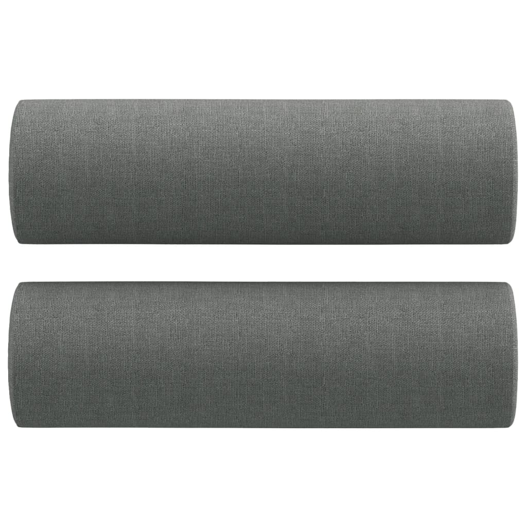 vidaXL 4dílná sedací souprava s polštáři tmavě šedá textil