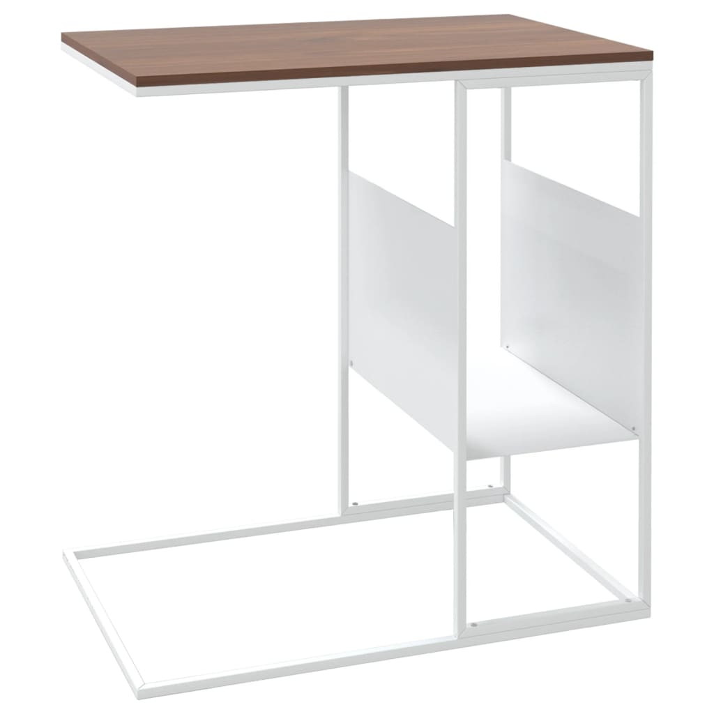 vidaXL Odkládací stolek bílý 55 x 36 x 59,5 cm kompozitní dřevo