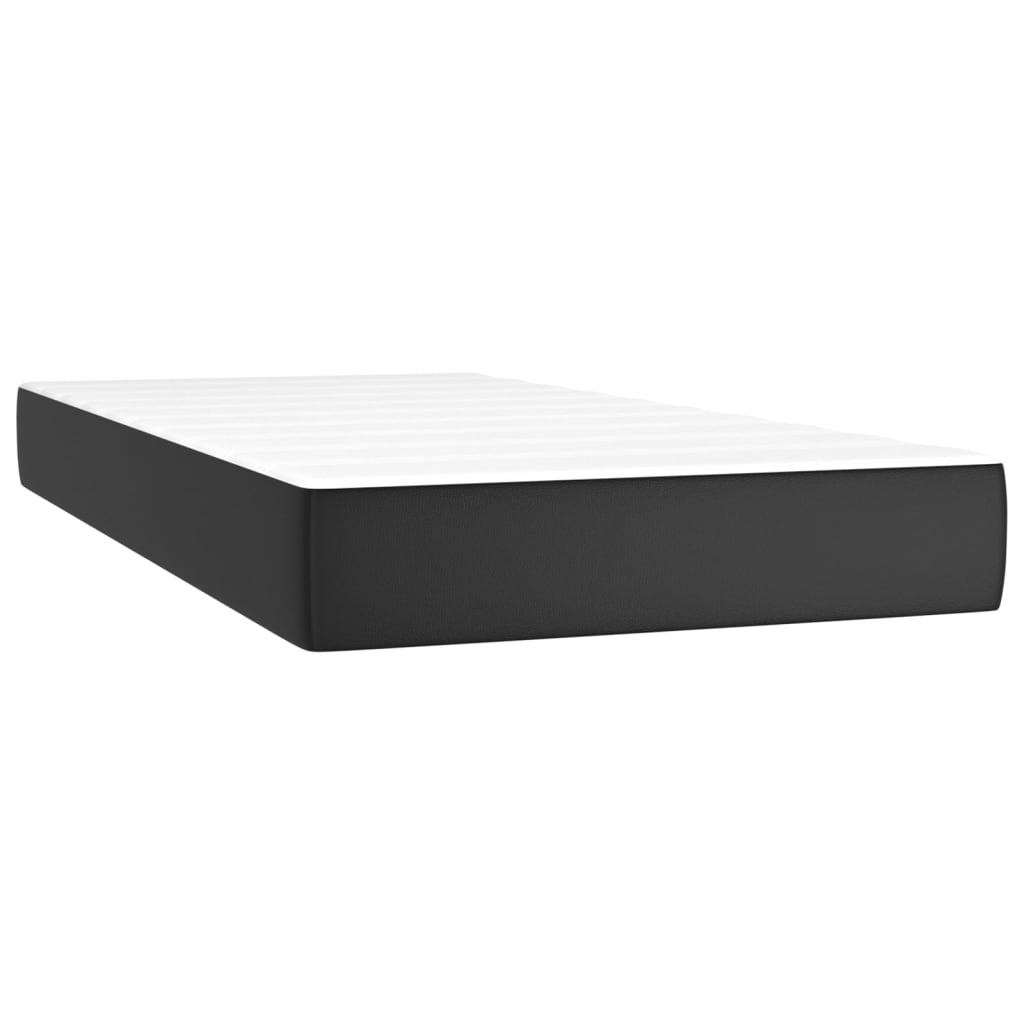 vidaXL Box spring postel s matrací černá 80 x 200 cm umělá kůže