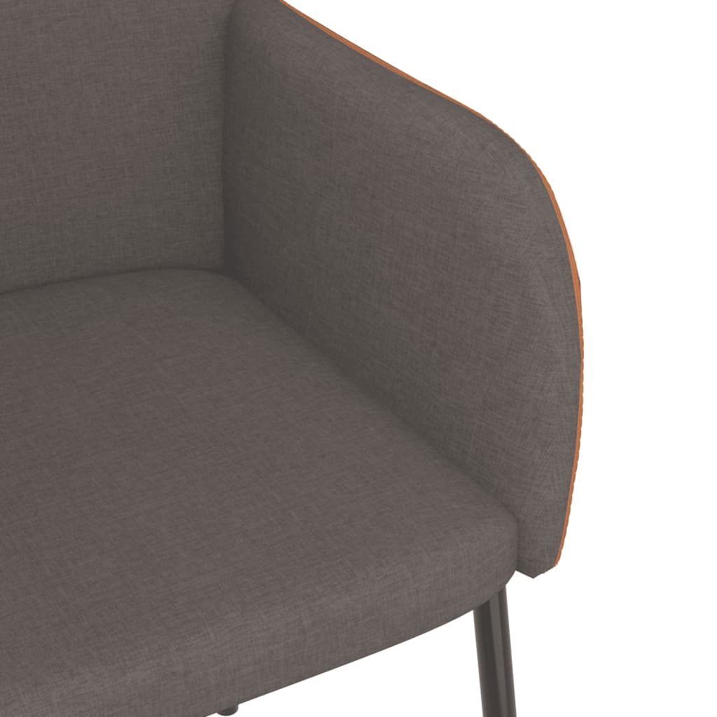 vidaXL Jídelní židle 2 ks tmavě šedé textil a umělá kůže