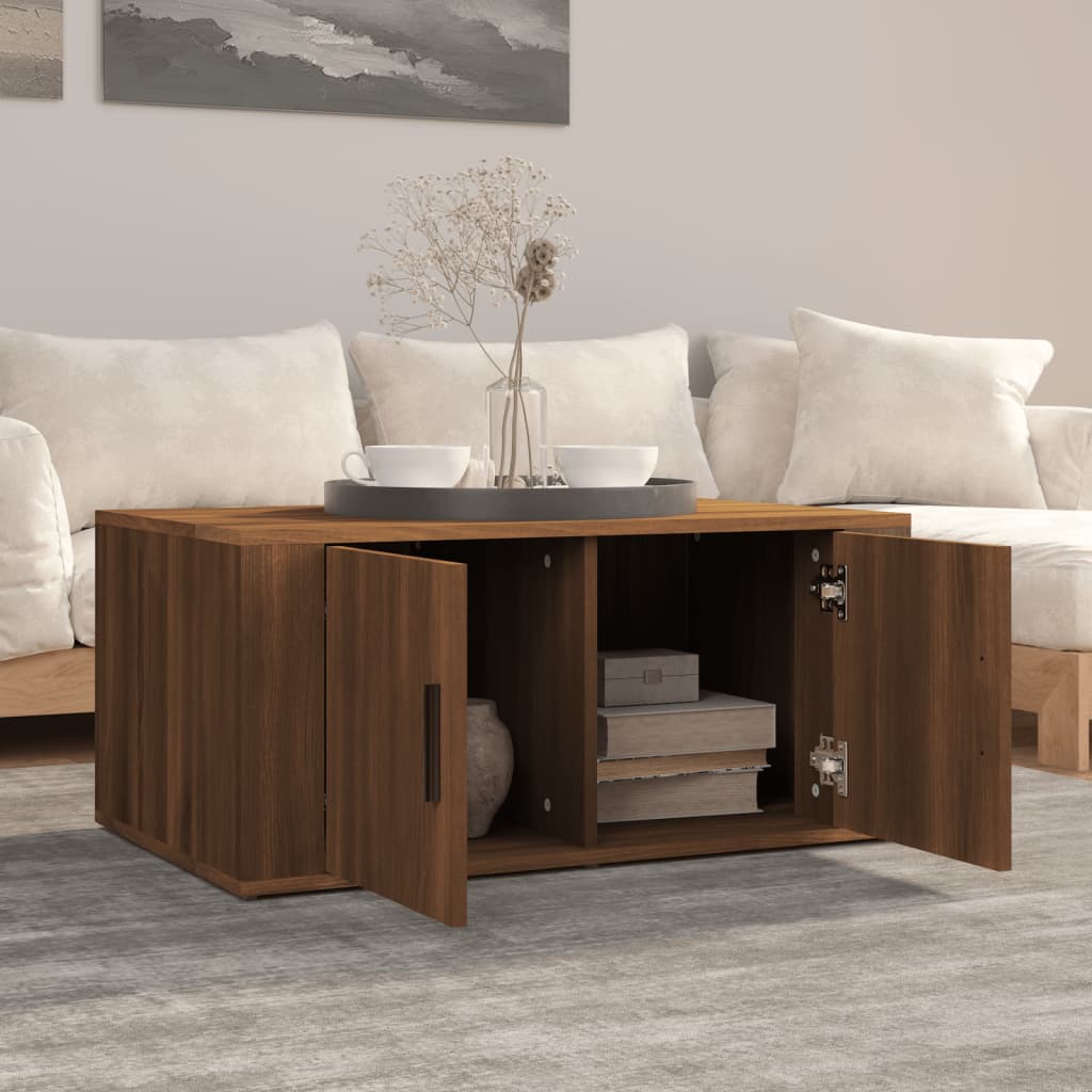 vidaXL Konferenční stolek hnědý dub 80 x 50 x 36 cm kompozitní dřevo