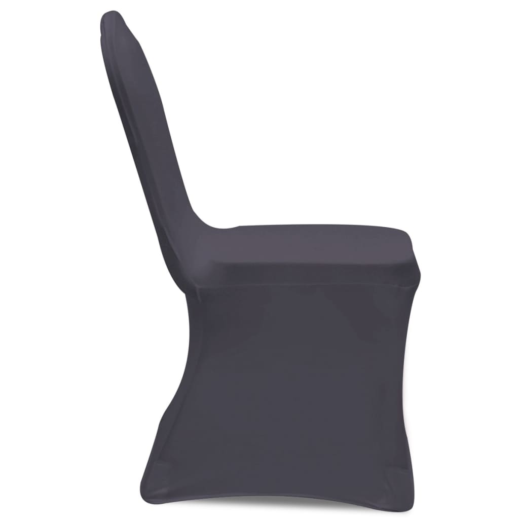 vidaXL Strečové potahy na židle 6 ks antracitové
