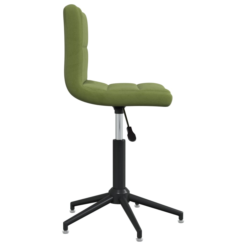 vidaXL Otočná kancelářská židle světle zelená samet
