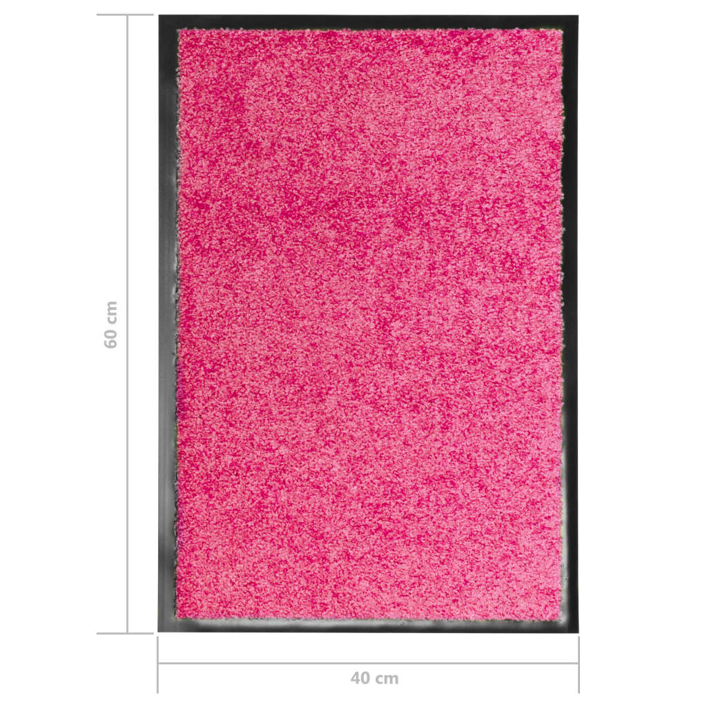 vidaXL Rohožka pratelná růžová 40 x 60 cm