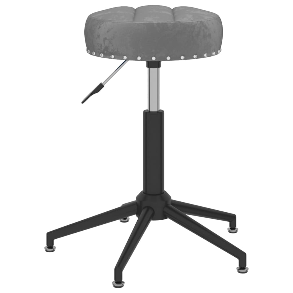 vidaXL Otočná masážní stolička tmavě šedá samet