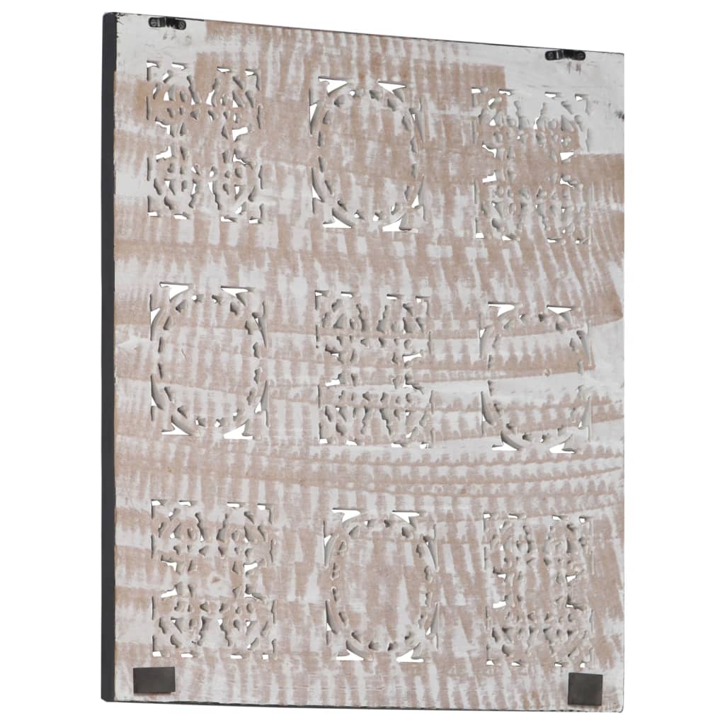 vidaXL Ručně vyřezávaný nástěnný panel MDF 60x60x1,5 cm černý a bílý