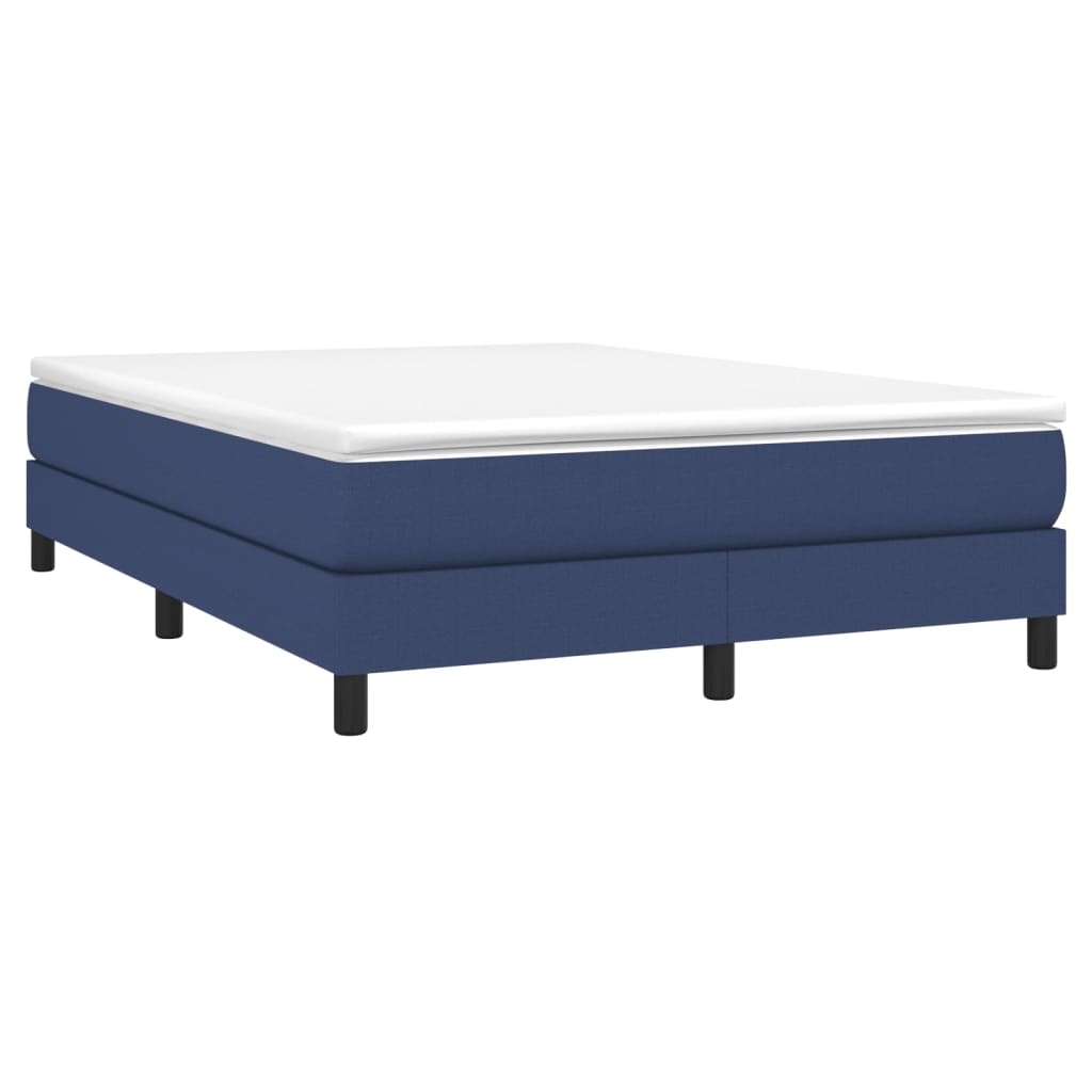 vidaXL Box spring postel modrá 140 x 190 cm textil