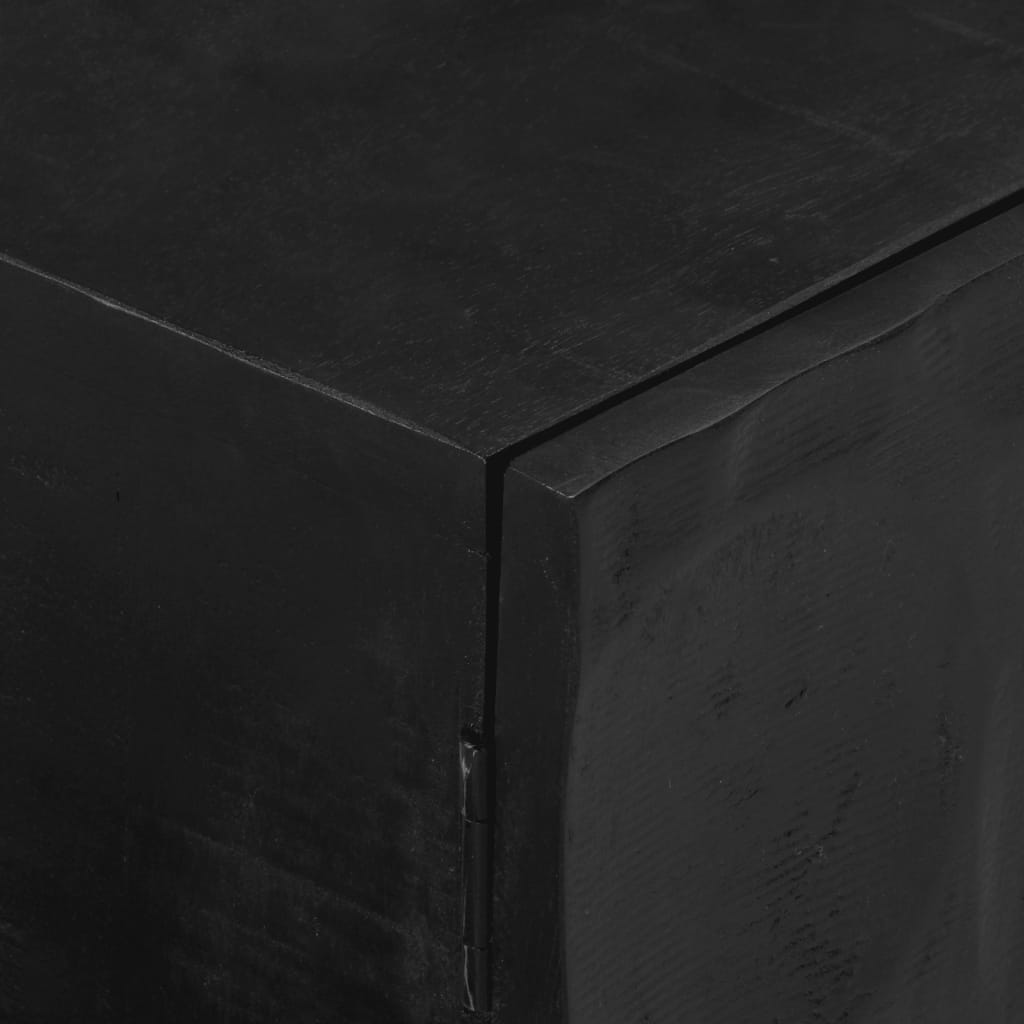 vidaXL TV skříňka černá 110 x 30 x 40 cm masivní mangovník a železo