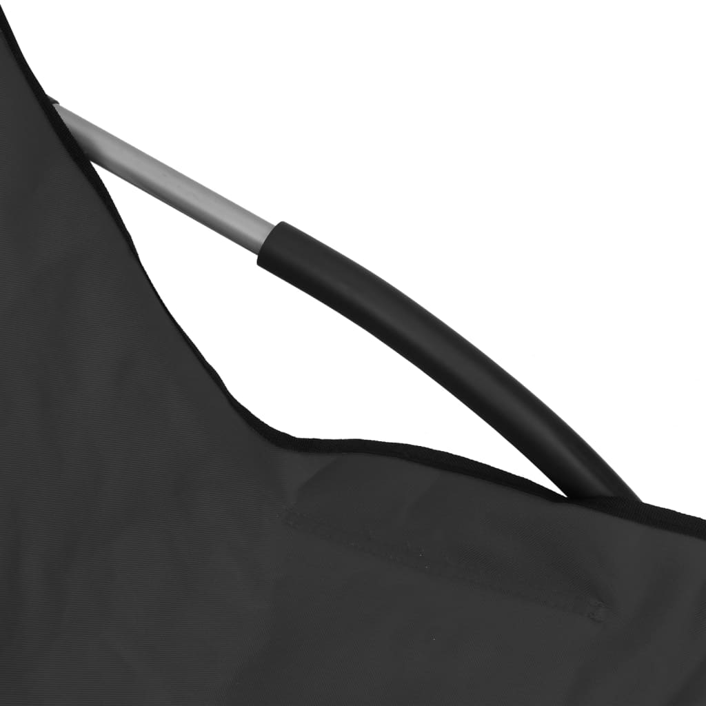 vidaXL Skládací plážová křesla 2 ks černá textil