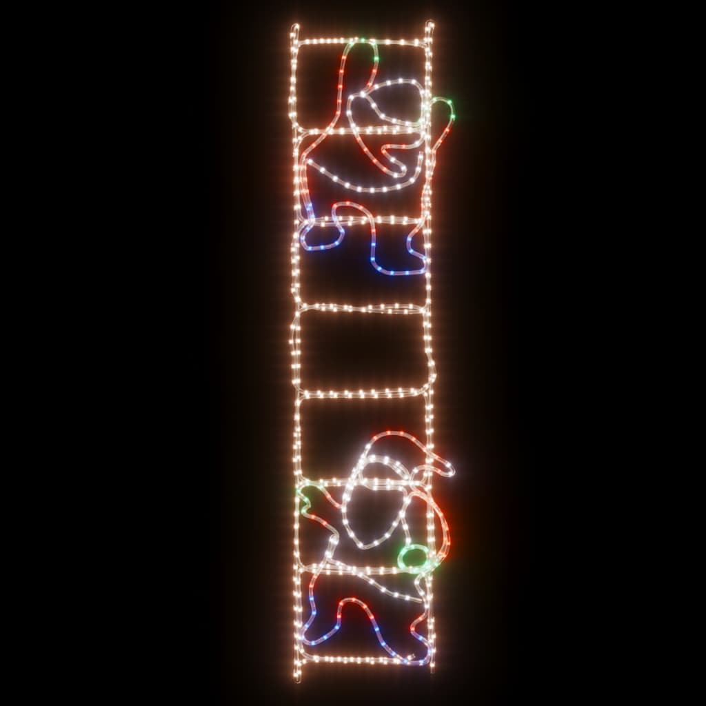 vidaXL Skládací Santa na žebříku s 552 LED 50 x 200 cm