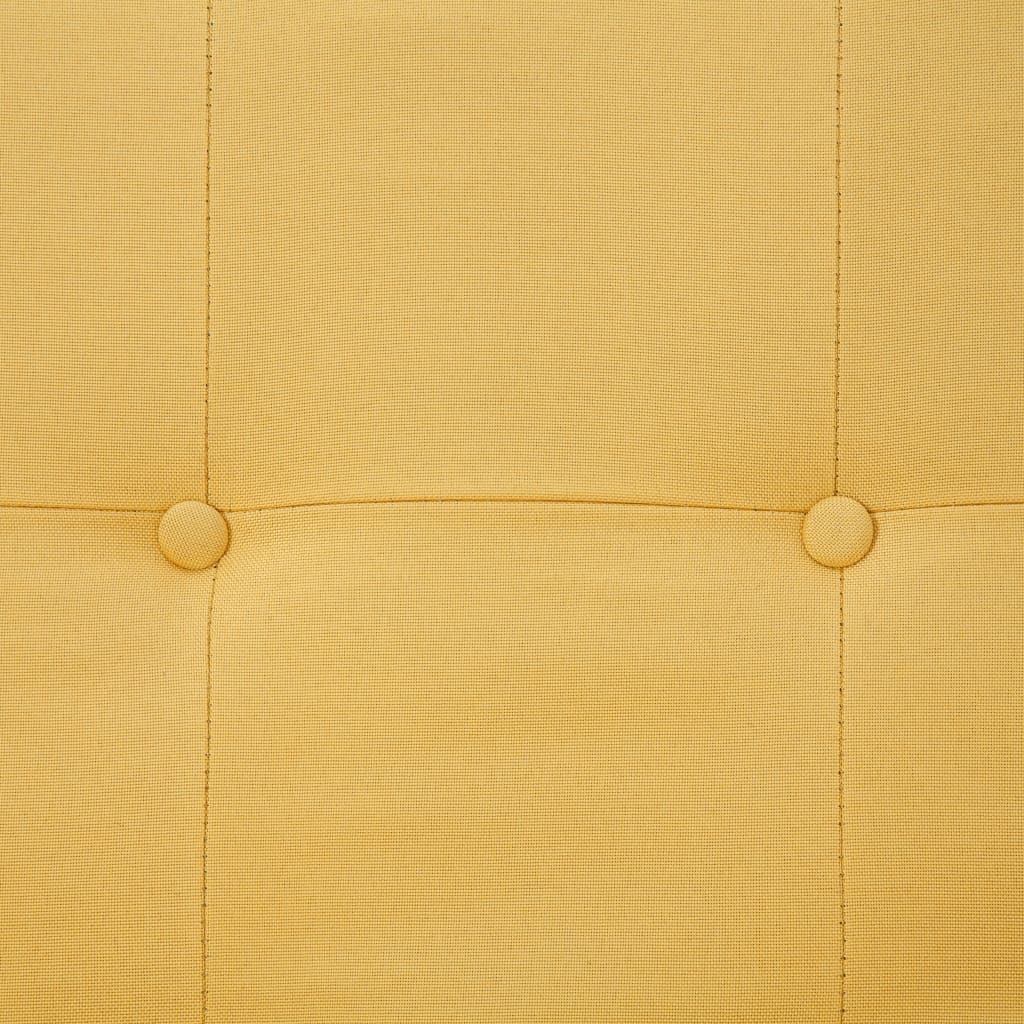 vidaXL Rozkládací pohovka s područkami žlutá polyester