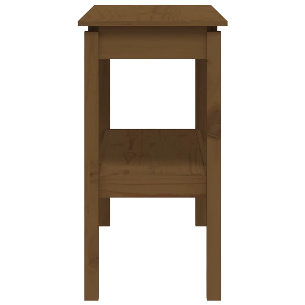 vidaXL Konzolový stolek medově hnědý 110x40x75 cm masivní borové dřevo