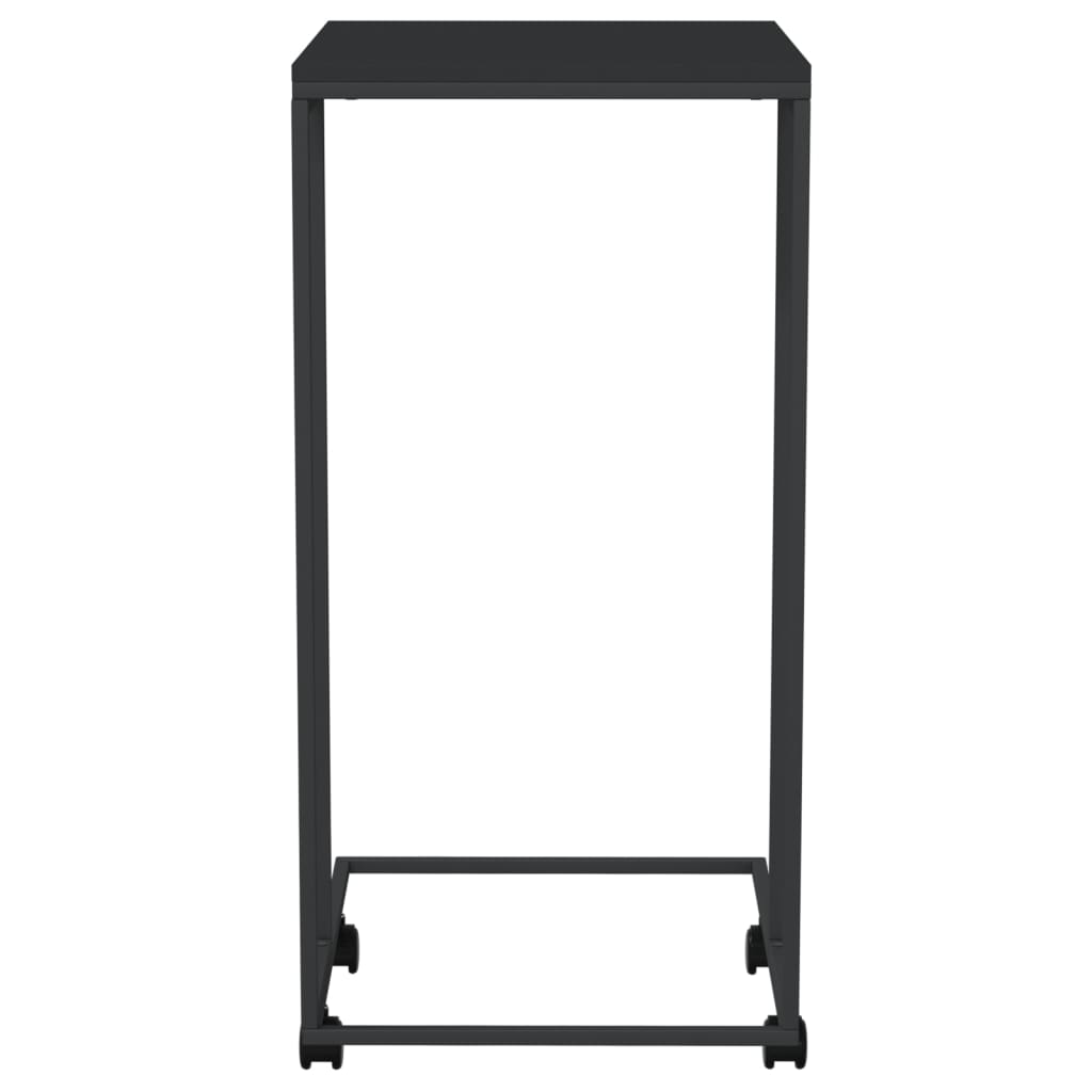 vidaXL Odkládací stolek s kolečky černý 40x30x63,5 cm kompozitní dřevo