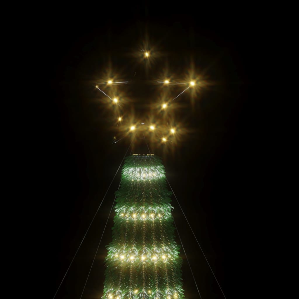 vidaXL Vánoční stromek kužel 275 teplých bílých LED diod 180 cm