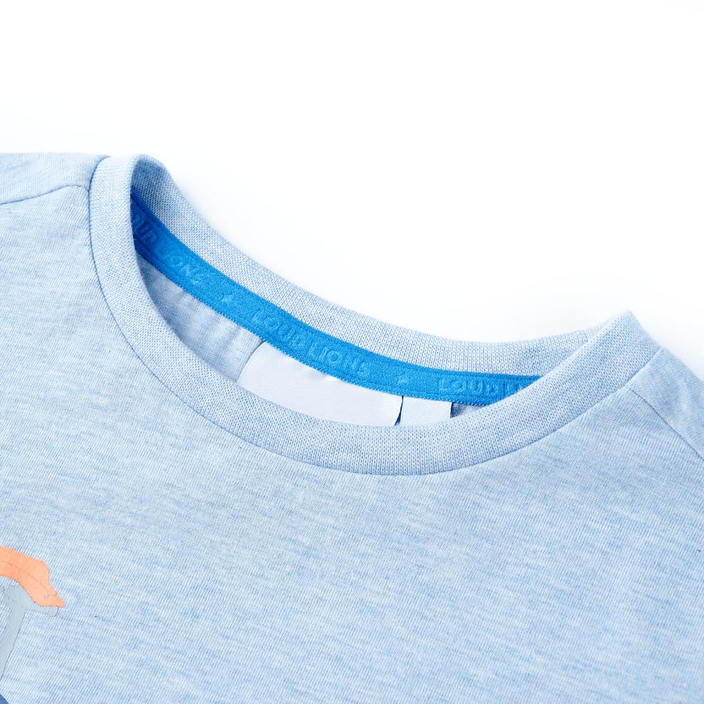 Dětské tričko bledě modrá melanž 92
