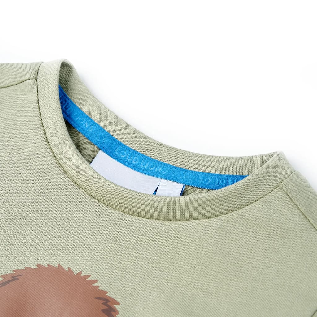Dětské tričko s krátkým rukávem světle khaki 92