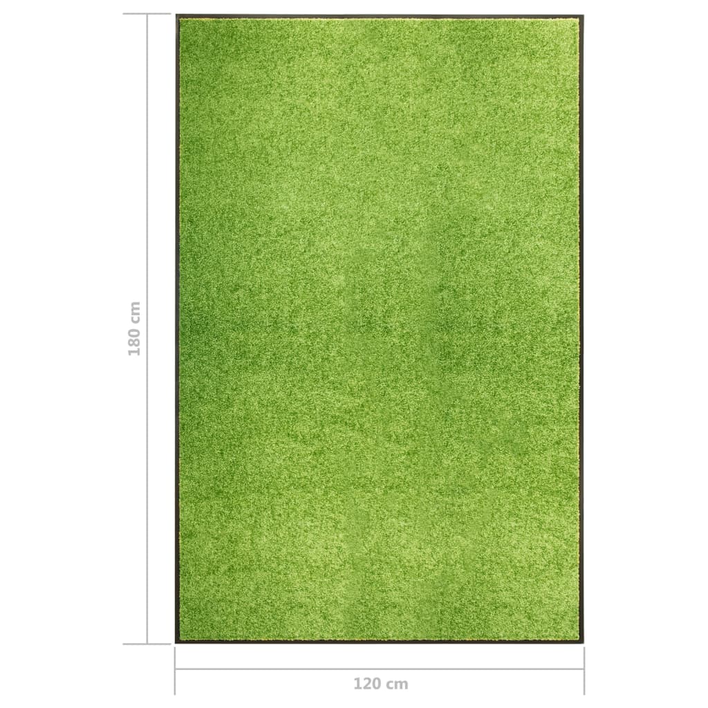 vidaXL Rohožka pratelná zelená 120 x 180 cm