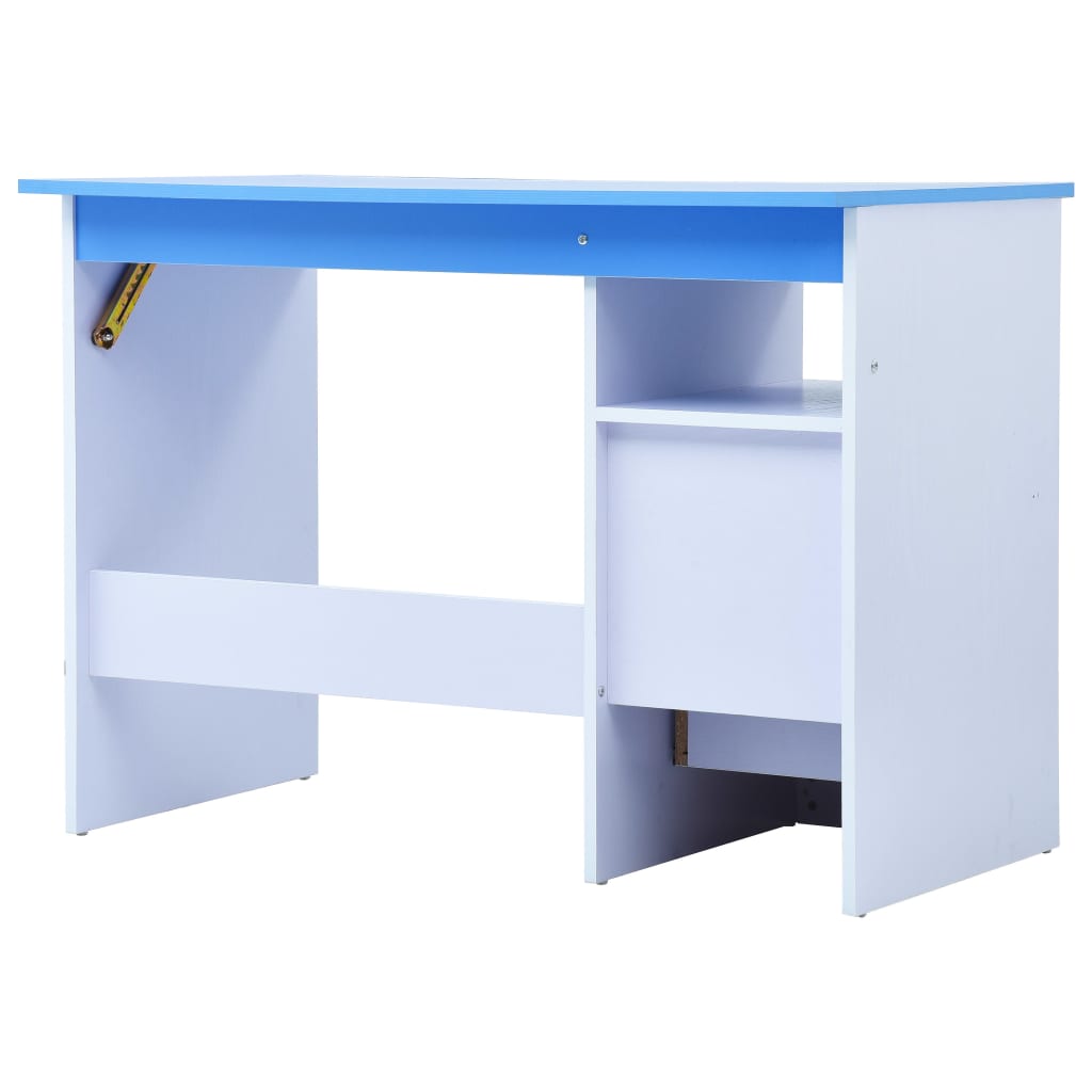 vidaXL Dětský kreslicí a psací stůl náklopný modrobílý