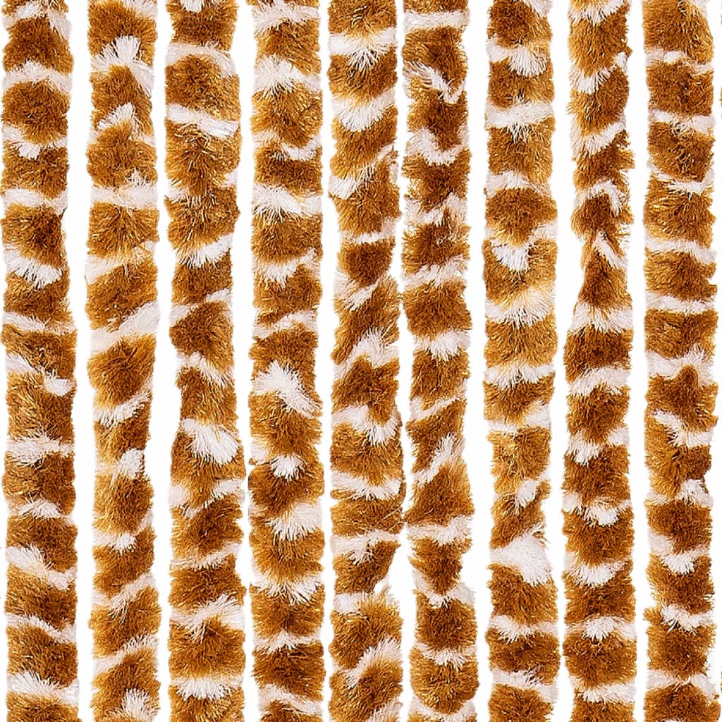 vidaXL Závěs proti hmyzu okrovo-bílý 100 x 220 cm Chenille