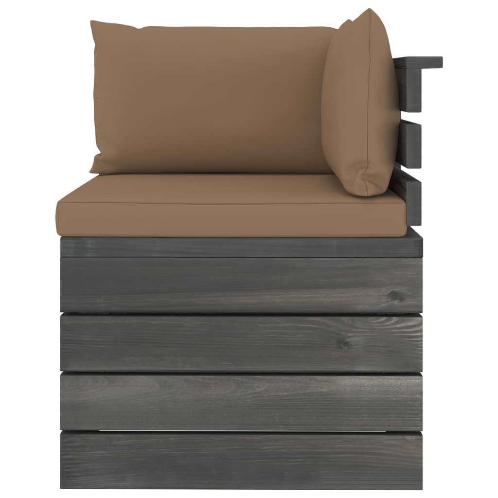 vidaXL 6dílná zahradní sedací souprava z palet + podušky borové dřevo