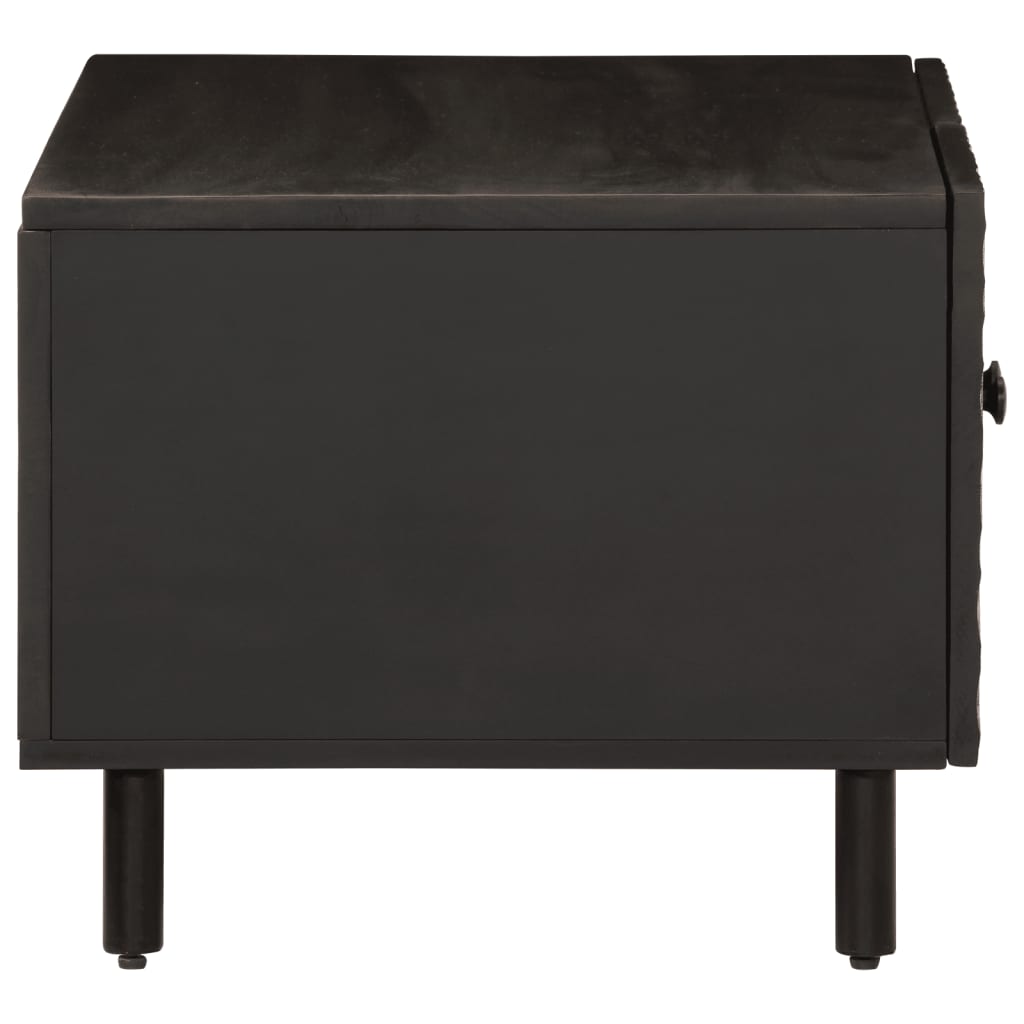 vidaXL Konferenční stolek černý 80x50x40 cm masivní mangovníkové dřevo