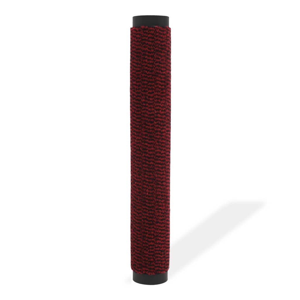 vidaXL Protiprachová obdélníková rohožka všívaná 80x120 cm červená
