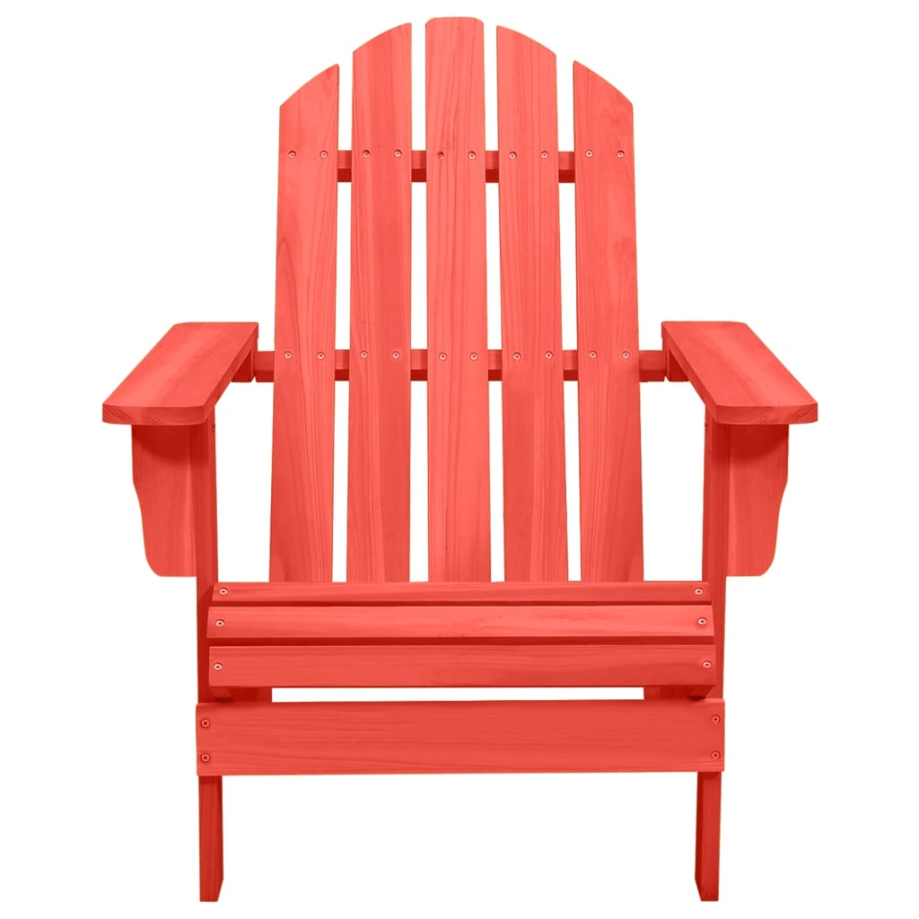 vidaXL Zahradní židle Adirondack masivní jedlové dřevo červená