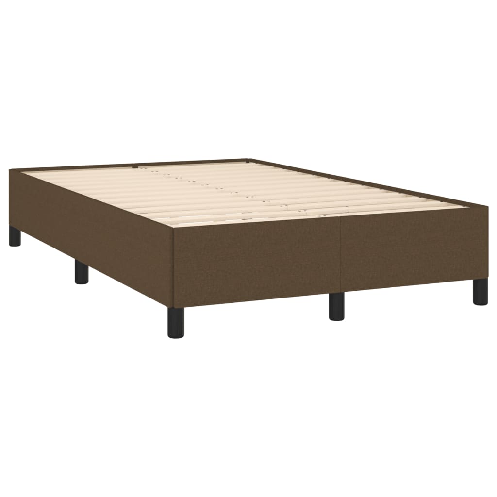 vidaXL Box spring postel s matrací tmavě hnědá 120x190 cm textil