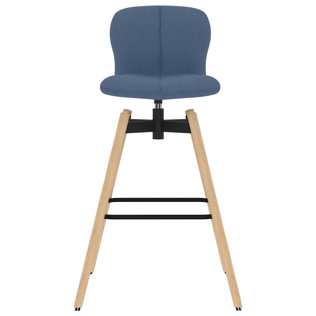 vidaXL Otočné barové židle 2 ks modré textil
