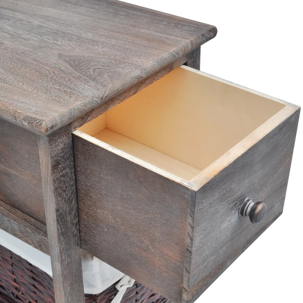 vidaXL Noční stolek dřevěný hnědý