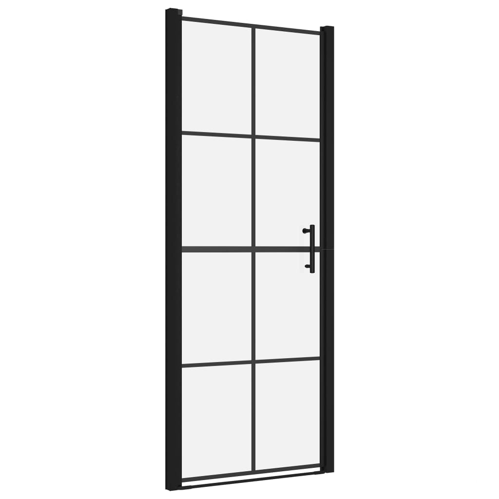 vidaXL Sprchové dveře tvrzené sklo 91 x 195 cm černé