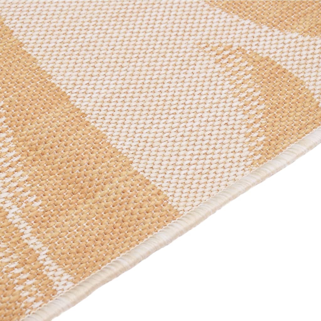 vidaXL Venkovní hladce tkaný koberec 140x200 cm vzor listí