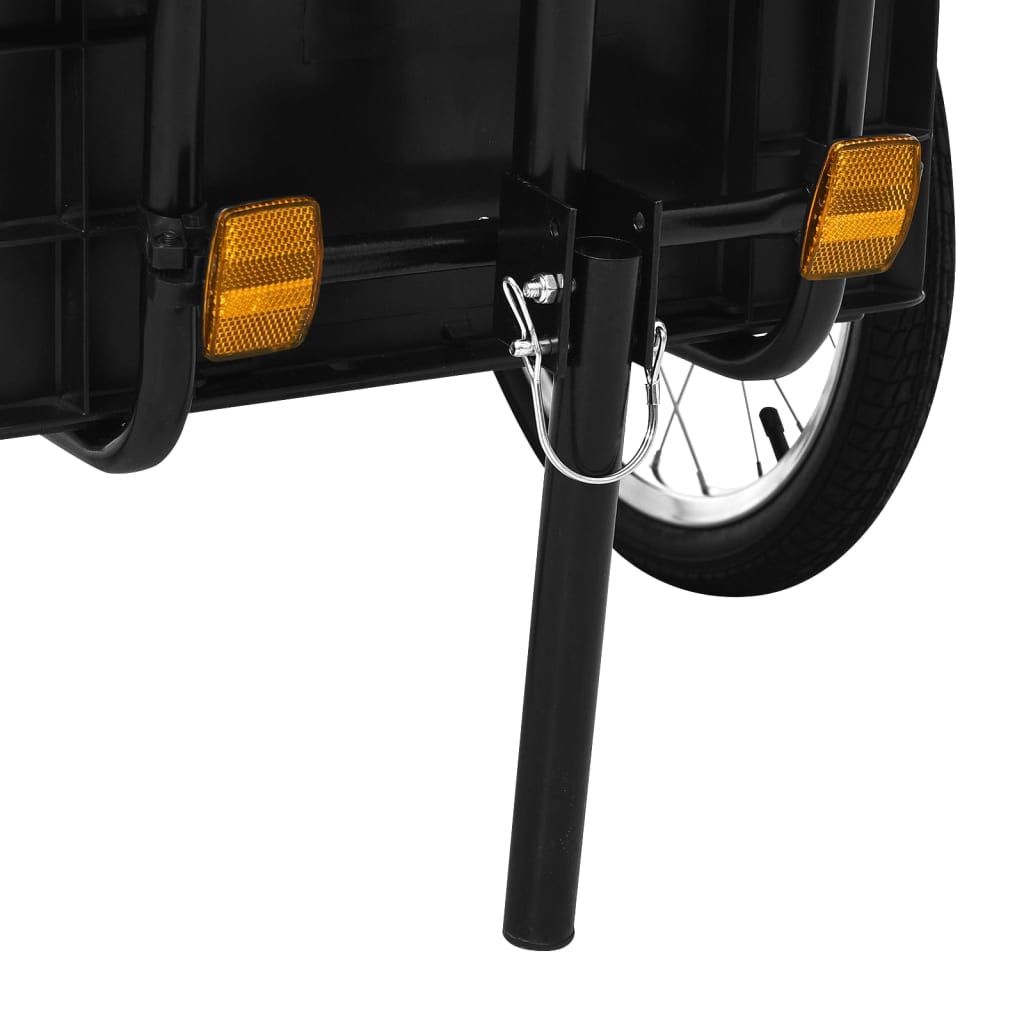 vidaXL Vozík za kolo / ruční vozík 155 x 60 x 83 cm ocel černý