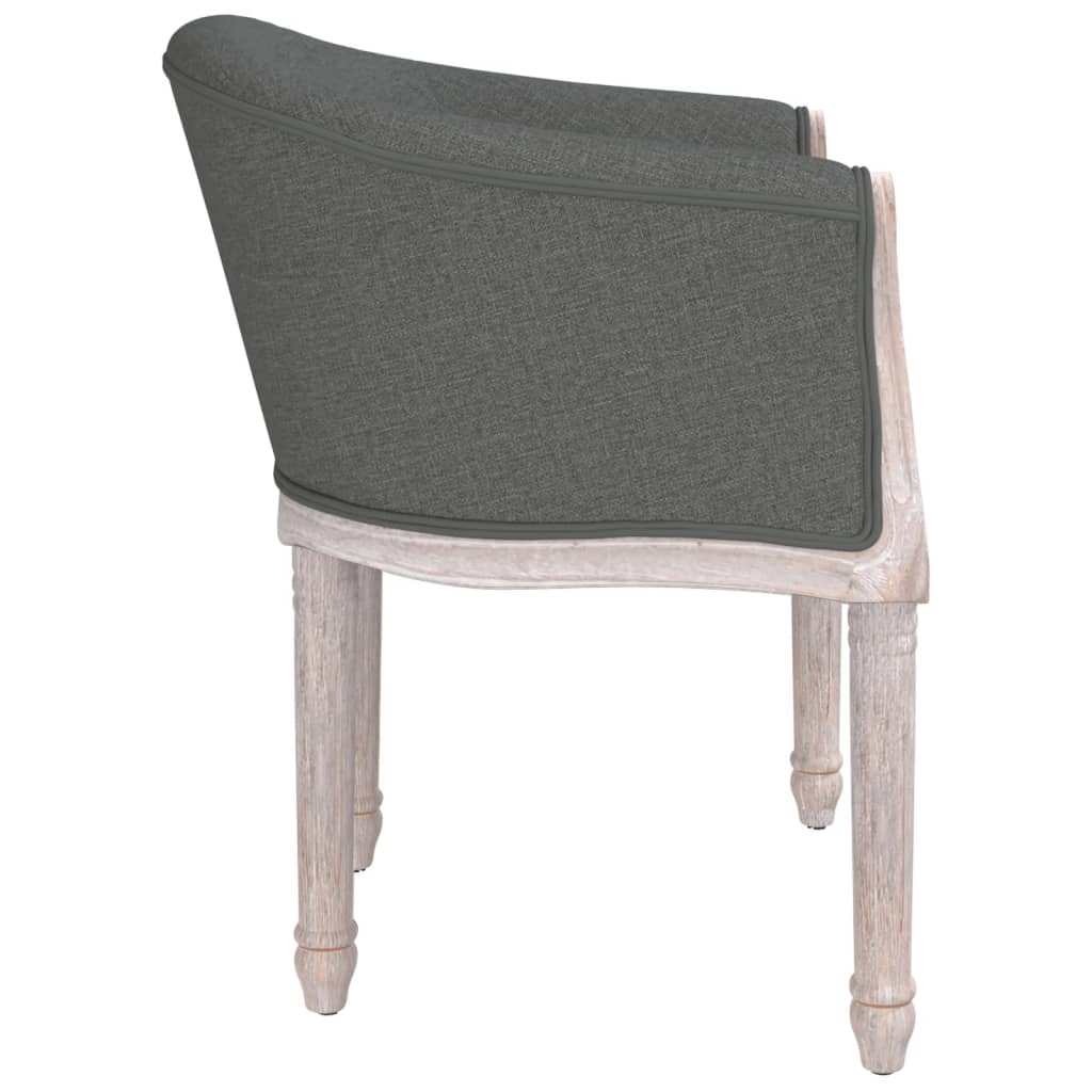 vidaXL Jídelní židle tmavě šedá textil