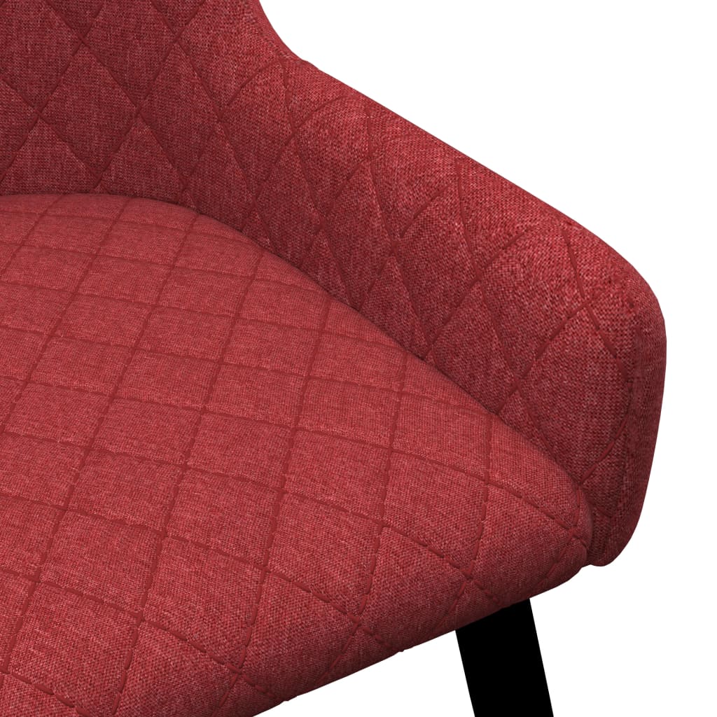 vidaXL Jídelní židle 4 ks vínové textil