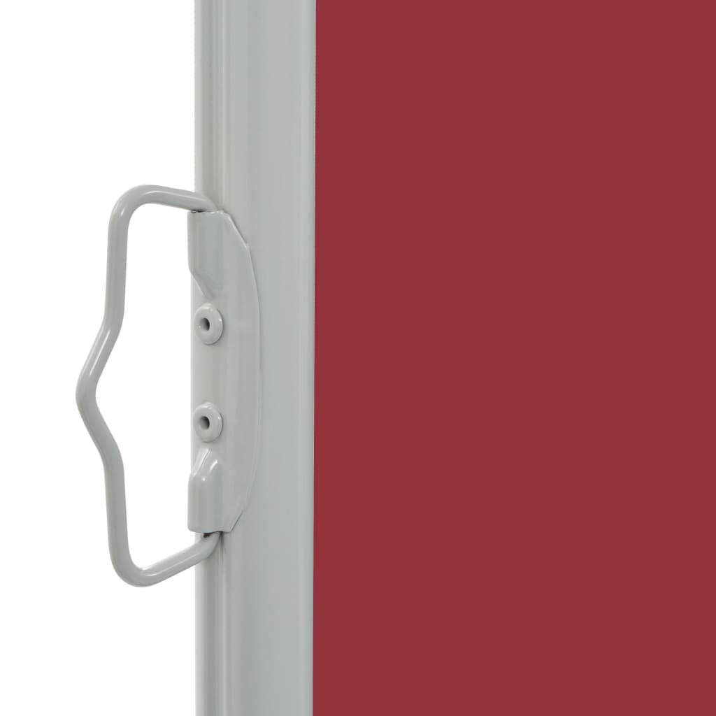 vidaXL Zatahovací boční markýza / zástěna na terasu 160x300 cm červená