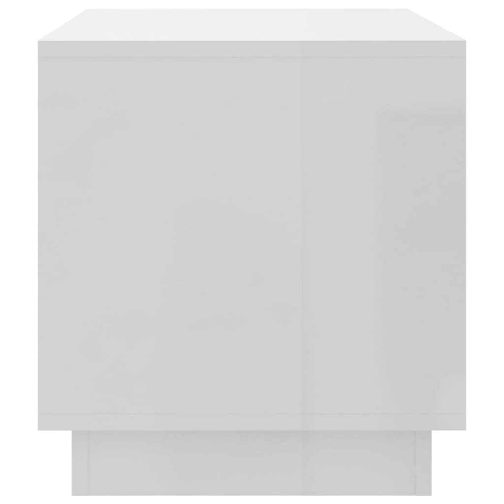vidaXL TV stolek bílý s vysokým leskem 70 x 41 x 44 cm dřevotříska