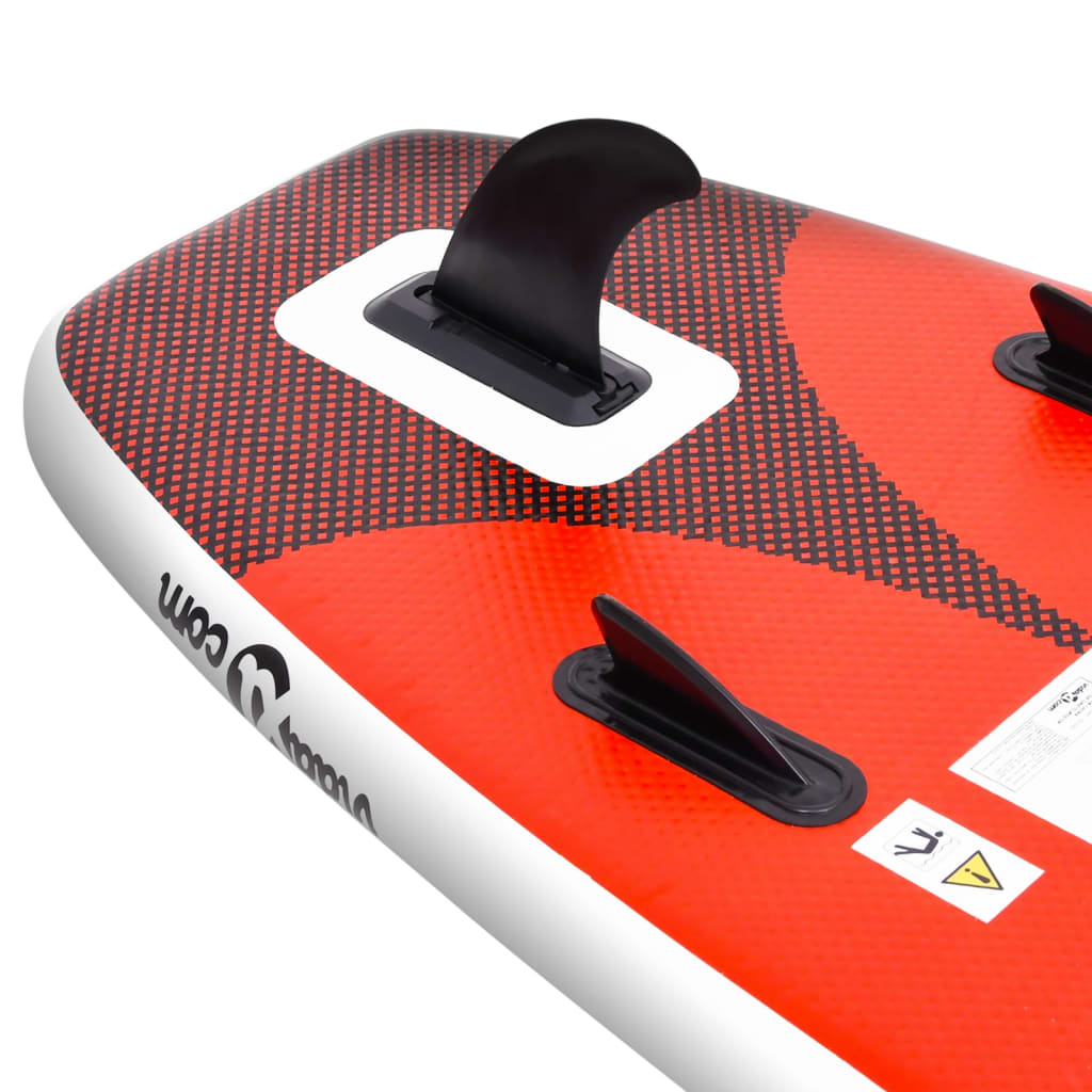 vidaXL Nafukovací SUP paddleboard a příslušenství červený 330x76x10cm